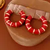 Pendientes de Acero Esmaltado Vintage con Forma de C, Modernos, Sencillos, Versátiles, Pendientes de Botón con un Diseño Único y Estilo de Nicho