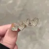 Exquisita Horquilla de Corazón Full Diamante para Mujer, Pinza de Lujo Ligero para Flequillo Lateral, Horquilla de Gama Alta, Pinza de Pato Versátil para Cabello Suelto