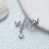 Colgante de Zirconia Microincrustada de Moda Estilo Coreano Versátil Colgante de Collar Estilo Ins Oro Blanco K Imitación Venta al por Mayor