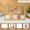 Esmalte Cloisonné Florero Marco de Fotos Tridimensional Kit de Materiales DIY Marco de Madera Hecho a Mano para Niños Adorno Decorativo Cultural y Creativo Regalo
