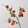 Granada de caqui artificial, flor falsa única, decoración china para el hogar, cubo de bendición, arreglo floral de Nochevieja, manzana artificial