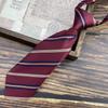 Corbata Pequeña Ultracorta para Mujer, Color Sólido, Floja, Linda, Estilo Preppy, Gratis, Rayas Estilo Japonés, Marrón Retro, Jardín de Niños Masculino