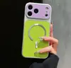 Capa de Celular Magnética com Janela Grande para Transformação Instantânea de Dopamina para iPhone 17 Pro Max, Apple 16 Textura de Lichia