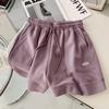 Shorts Casuais Esportivos de Verão Feminino Soltinho de Cintura Alta Emagrecedor Versátil Coreano para Casa