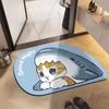 Tapete antiderrapante para banheiro de gato de desenho animado, tapete de terra de diatomáceas para casa, tapete absorvente para porta de banheiro, fabricantes, atacado
