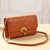 Lonny Nova Bolsa para Celular Multifuncional Bolsa de Mão Estilo Coreano Simples Bolsa de Celular de Ombro Único Zíper de Camada Dupla Pequena Bolsa Transversal