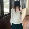 Camiseta con Capucha de Manga Larga Estilo Coreano Ins Elegante Dulce y Picante para Mujer en Primavera y Otoño Diseño con Sentido de la Moda Top de Moda Elegante Falso de Dos Piezas