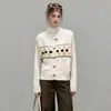 Chaleco cárdigan de punto con patrón de rombos retro para mujer, nuevo estilo otoño e invierno, top en capas de alta gama y rejuvenecedor 2412