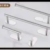 Conjunto de Barra de Toalha de Banheiro Transfronteiriço Sem Furos Armazenamento de Banheiro Hotel Aço Inoxidável Montado na Parede Conjunto de Armazenamento de Toalha de Banho