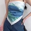 ¡¡¡Súper hermosa!!! Pañuelo Cuadrado Pequeño Delgado Estilo Coreano Pañuelo de Seda Pañuelo para Camisa de Mujer Pañuelo Delgado Accesorios de Alta Gama Cinta Nuevo Estilo
