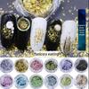 Nail Art Ultra fino Nail Art Laser Fragmento colorido Pavão em pó Decoração de unhas finas Folha de ouro folha de prata Pó