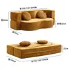 Sofá de compresión de tela con forma especial, enrollado al vacío, sala de estar moderna minimalista, plegable estilo nórdico del diseñador