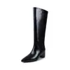 Primeiro Encontro Jifa Bico Fino Francês Salto Anabela Altura Oculta Aumentando Botas Longas Cinza Botas de Cano Reto Femininas Botas de Cano Alto Afinando Salto Alto Cano Alto
