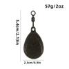 Colgante de plomo estilo americano con colgante de pesca giratorio en forma de gota, colgante de plomo con peso de lanzamiento remoto, colgante de pesca, accesorios para equipo de pesca de agua dulce