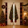 Fabricante internacional especializado em cortinas com estampa digital de gato preto de Natal, cortinas blackout para decoração de Natal de quarto, dropshipping TEMU