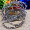 Pulsera de Cristal con Cuentas Vintage Japonesa y Coreana al por Mayor Estilo Ins Temperamento Color Simple Pulsera de Cristal Elástica para Mujer