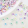 4*7mm Corazones Acrílicos de Colores Cuentas Sueltas Hecho a Mano DIY Pulsera de Cuentas Collar Accesorios de Joyería