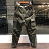 Macacão masculino de veludo cotelê multi-bolsos reto solto outono e inverno americano Novo estilo japonês retrô calça casual lisa