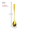 Acero Inoxidable 304 Cuchara Coreana para Hielo Multifuncional Cuchara Mezcladora para Bebidas Frías Té con Leche Cuchara de Postre con Mango Largo Cuchara de Bartending Cuchara Extra Larga para Hielo