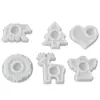 Zongbo Molde de Silicona para Portavelas con Patrón en Relieve de Ángel Navideño, Reno, Copo de Nieve, Árbol de Navidad, Corazón