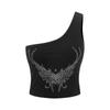 2024 Moda Primavera e Verão Amor Strass Curto Umbigo exposto T-shirt em Design de Nicho Europeu e Americano Sense Slim-fit Top