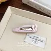 Presilha de Cabelo Prata Coreana Letra Coração Bolinhas Laço Presilha Jacaré Presilha para Franja Lateral para Mulheres Atacado Pequeno Estilo Chanel