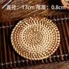 Tapete de chá feito à mão tapete de xícara Rattan trançado tapete isolante para mesa de jantar tapete para panela Tapete criativo para tigela tapete anti-queimadura tapete para prato conjunto de chá kung fu acessórios zero