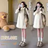 Otoño/Invierno 2026 Mezcla de Lana para Maternidad Suave Lazo Hecho a Mano Vestido Chaleco de Maternidad + Suéter de Pétalos Conjunto de Maternidad