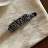 Pinza banana plisada vintage de lunares con estampado de leopardo, pinza vertical de torsión para coleta de alta gama, añade volumen a la parte posterior de la cabeza, accesorio para el cabello para peinados recogidos