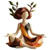 Artesanato de resina criativo transfronteiriço estátua de fada do yoga ornamento de mesa para sala de estar decoração de jardim