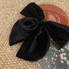 Estilo coreano de alta qualidade veludo grande arco hairpin feminino franja clipe cocar acessórios para o cabelo cocar menina clipe lateral clipe top clipe