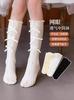 Nuevos calcetines de malla fina de margarita con lazo para niños, calcetines altos, calcetines para la pantorrilla de niñas Lolita, encaje