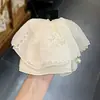 Pin de encaje floral bordado dulce para coleta alta, pin de tiburón suave y atmosférico, accesorio para el cabello moderno y versátil