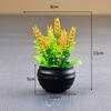 Mini Maceta Artificial Casual y Creativa Adornos de Boda para Interiores Flores Artificiales Decorativas Lavanda Casera Flores Artificiales en Maceta