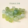 Acessórios de joias com contas de cubo de cristal natural, contas quadradas de cristal branco e água-marinha com furos, materiais para miçangas DIY atacado