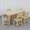 Mesas y Sillas para Jardín de Infancia Mesas y Sillas Infantiles de Madera Maciza Mesa de Aprendizaje para Educación Temprana de Bebés Escritorio de Lectura y Escritura