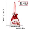 Bolsa de Manzana Navideña, Bolsa de Punto con Cordón para Regalo Pequeño de Nochebuena, Bolso Bandolera de Reno Muñeco de Nieve para Niños, Bolsa de Dulces