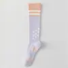 Calcetines de Compresión para Mujer, Fitness Profesional, Running, Yoga, Aeróbicos, Sin Costuras, Absorbentes de Sudor, Transpirables, Calcetines Largos de Compresión para Impulsar Músculos