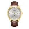 ORSGA Reloj de Moda para Hombre de Negocios Fuente de Fábrica Calendario en Vivo Luminoso Comercio Exterior Simple Cuarzo Dorado Reloj para Hombre
