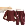Conjunto de Ropa de Otoño para Niños 2026 Nuevo Estilo Infantil Primavera y Otoño Moda Coreana Sudadera de Manga Larga Conjunto de Dos Piezas Bebé Otoño