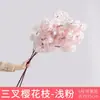 Ramas Simuladas de Flor de Cerezo, Ramas de Flor de Durazno, Decoración de Pared de Ratán, Enredaderas de Flores de Seda de Plástico, Plantas Verdes de Árbol de Flor de Cerezo, Plantas Verdes Simuladas