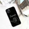 Adecuado para funda de teléfono iPhone 17, Nuevo modelo de comercio exterior, Pareja tomados de la mano, Líneas blancas artísticas, Funda de teléfono de amistad