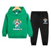 Meninos e Meninas Esporte Terno Primavera e Outono Novo 2022 Outono Moda Crianças com Capuz Calça Moletom Casual Conjunto de Duas Peças