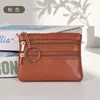 Porta-moedas com Fivela de Metal para Mulheres, Carteira Curta, Couro PU Liso de Cor Sólida, Porta Cartões e Moedas com Zíper de Grande Capacidade com Botão de Pressão