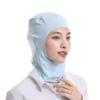 Gorra de Trabajo a Prueba de Polvo con Sudadera para Fábrica de Alimentos, Protector de Cuello de Higiene para Catering, Gorra Baotou Transpirable Lavable Elástica Anti-Caída del Cabello