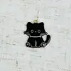 Accesorios Populares Lindos Transfronterizos Colgante de Gato Impreso en Aleación Llaveros DIY Charms Accesorios de Joyería