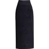 Elegante Falda Bodycon Recta Jacquard Retro para Mujer, Nueva Moda Primavera y Otoño 2026 Falda de Longitud Media Adelgazante