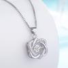 Collar colgante de diamantes en forma de corazón inteligente nuevo japonés y coreano TikTok Mismo Amor colgante chapado en platino cadena clavicular joyería