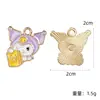 Colgantes de esmalte de la linda serie Sanrio oso de dibujos animados, My Melody, perro Pacha accesorio DIY colgantes pequeños