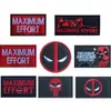 Parche de Tela Bordado Deadpool Máximo Esfuerzo Parche de Bordado para Toalla Accesorios para Ropa